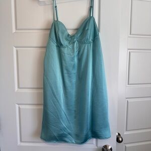 Wild Fable Teal Satin Chemise